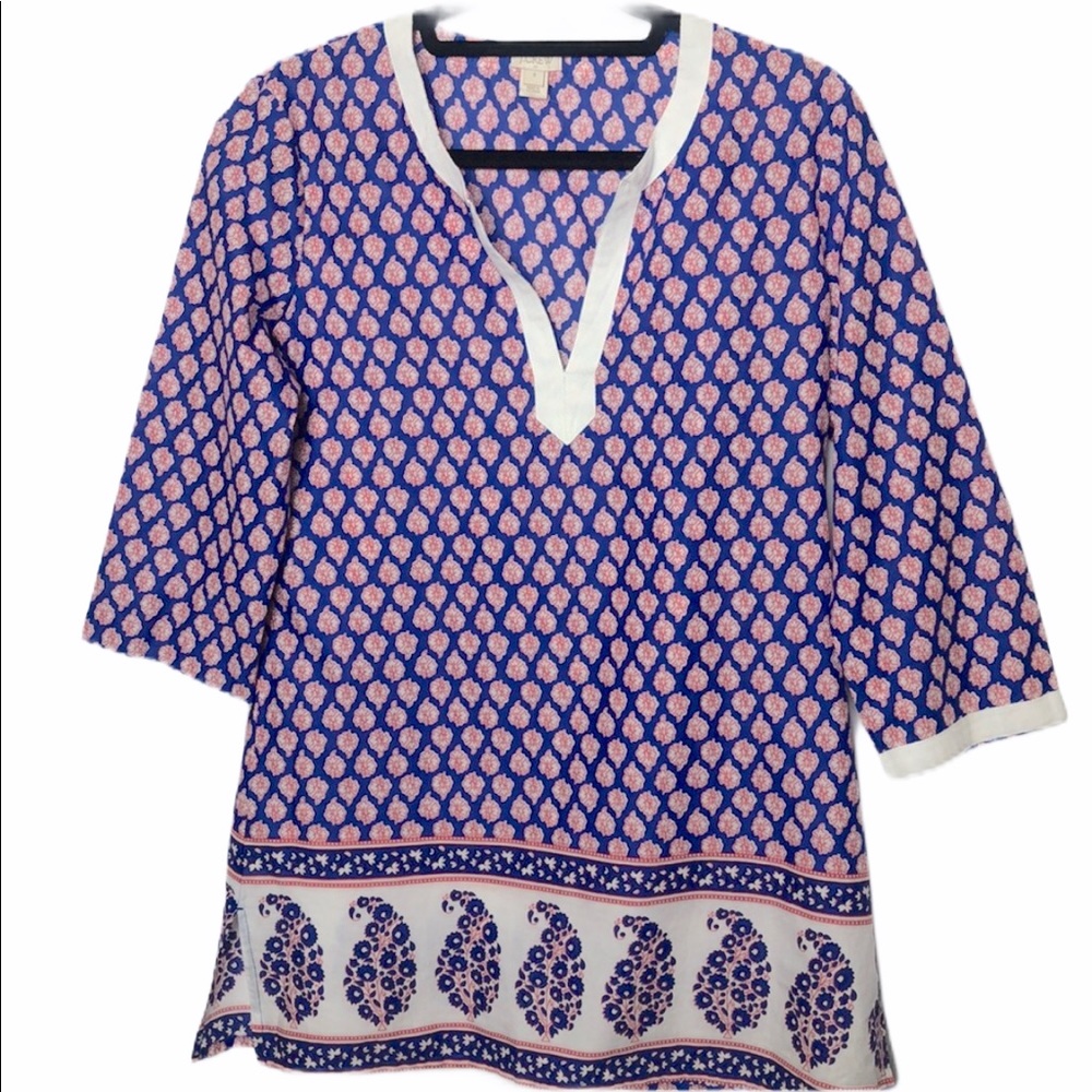 J.Crew paisley print woven cotton tunic